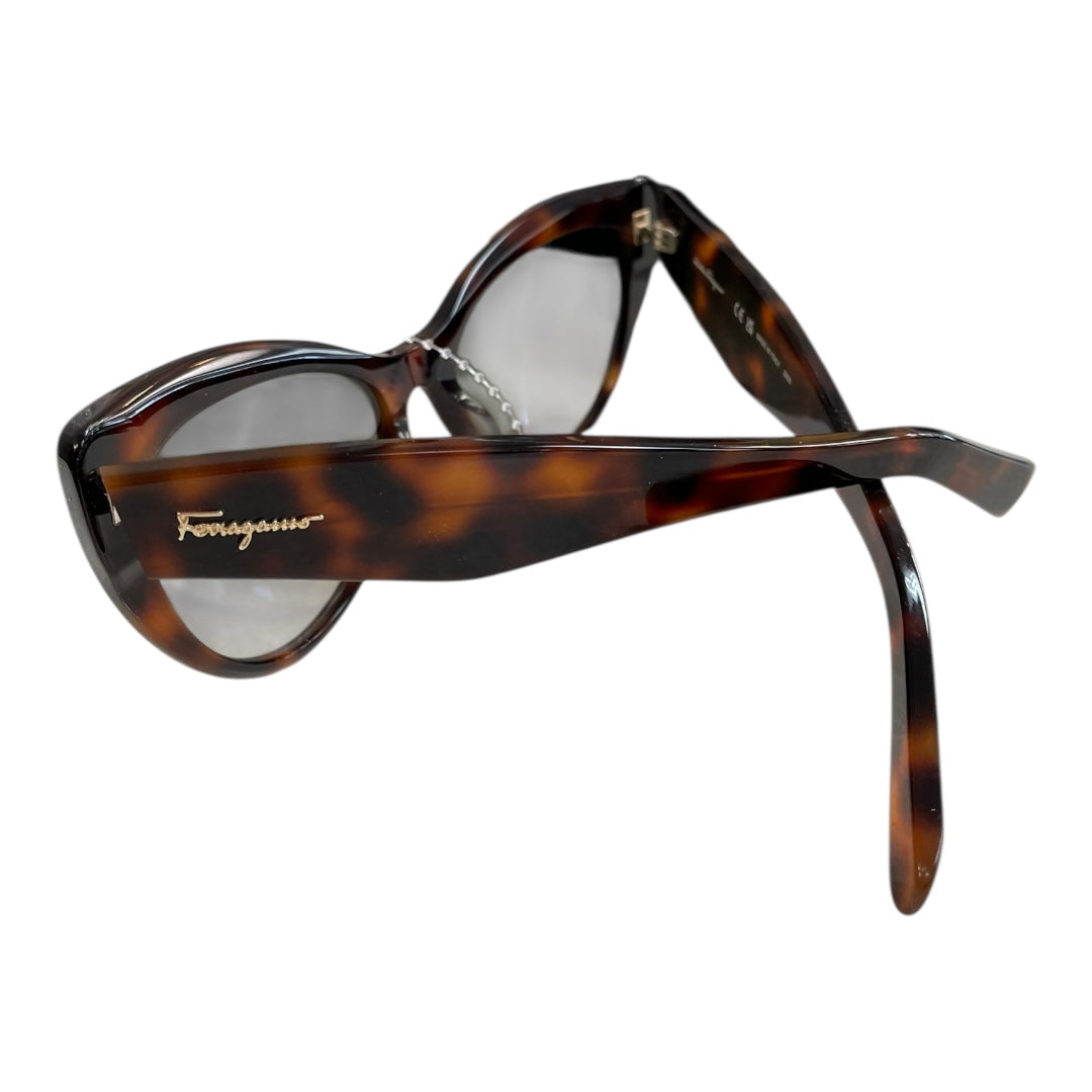 Sunglasses Luxury Designer By Ferragamo In Brown