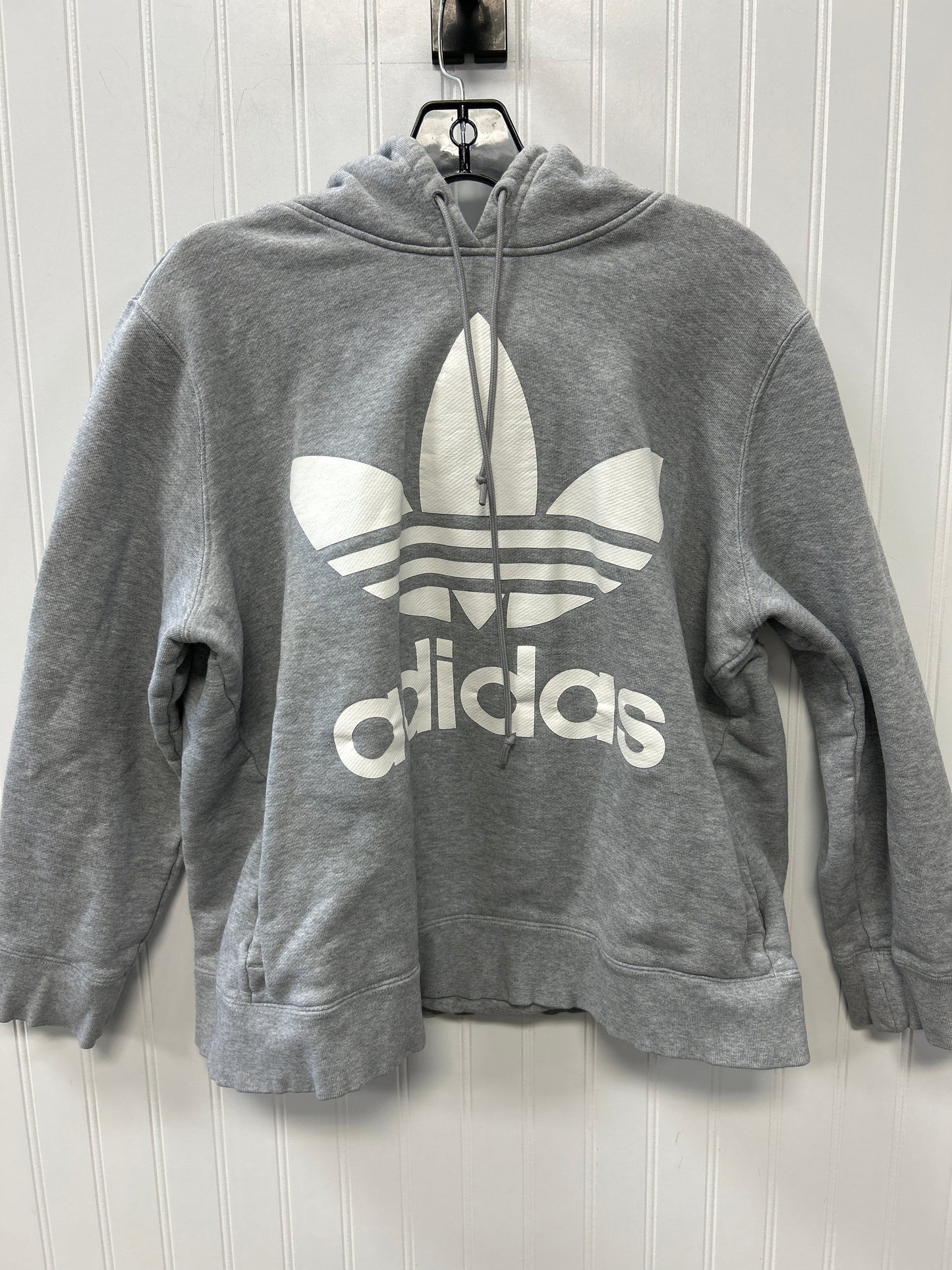Sweatshirt Hoodie By Adidas In Grey, Size:Xl