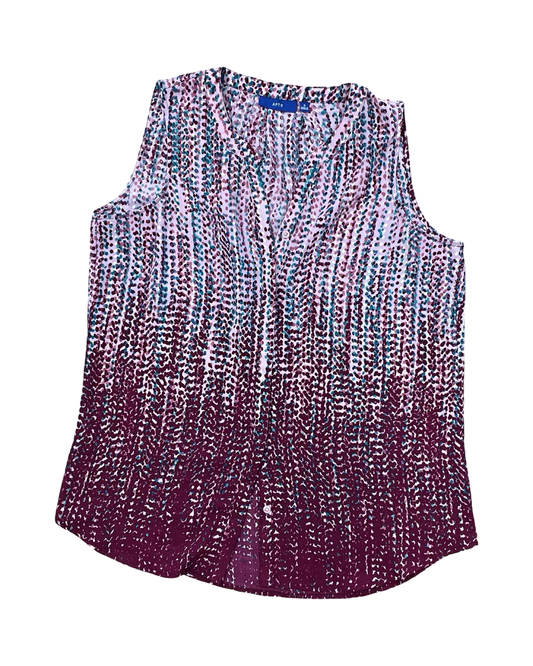 Top Sleeveless By Apt 9 In Pink & Red, Size:S