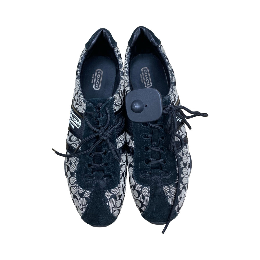 Shoes Designer By Coach In Black & Grey, Size:9.5