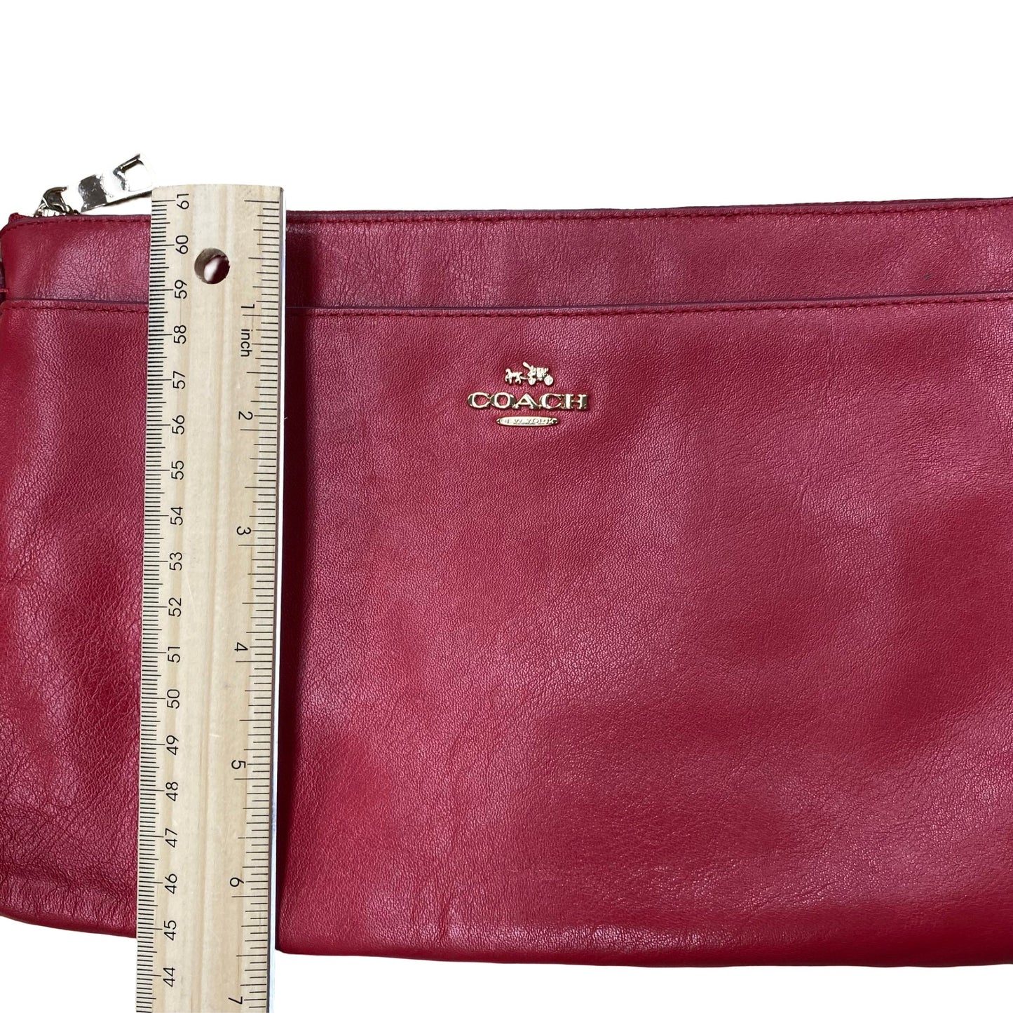 Handbag Designer By Coach In Red, Size:Small