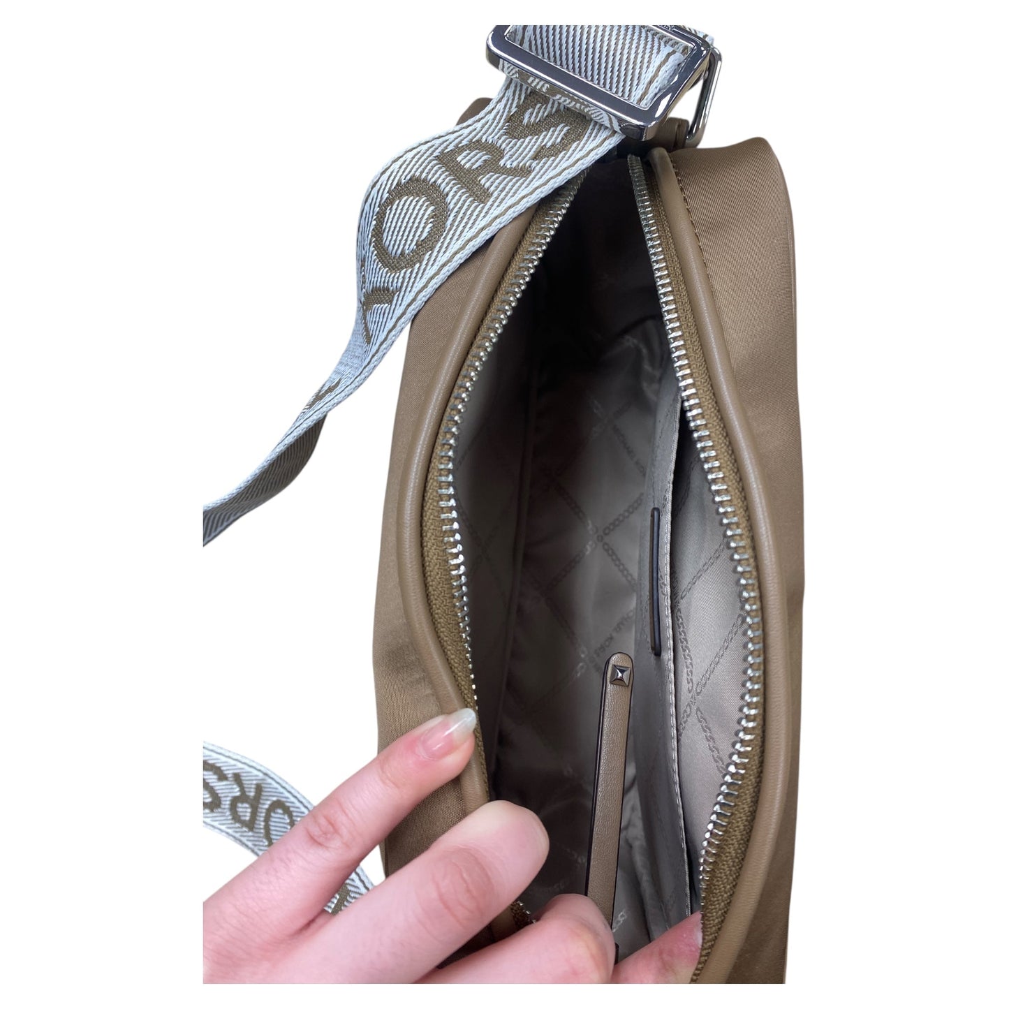 Handbag Designer By Michael Kors In Brown, Size:Large