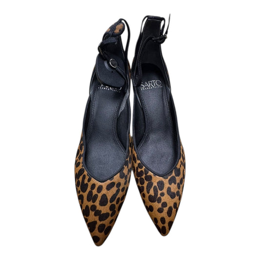 Shoes Heels Block By Franco Sarto In Animal Print, Size:6.5