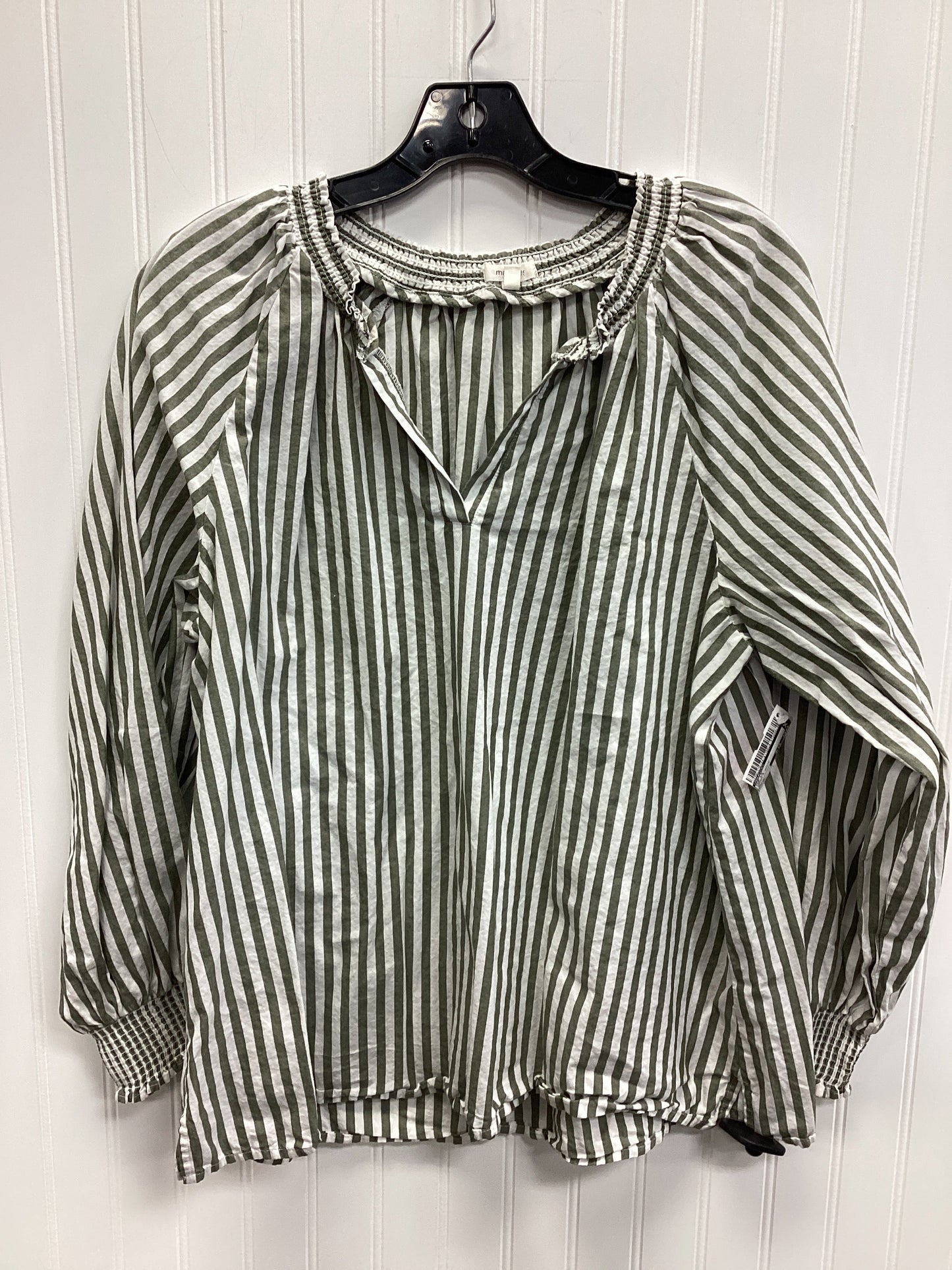 Top Ls By Maurices In Green & White, Size:Xl