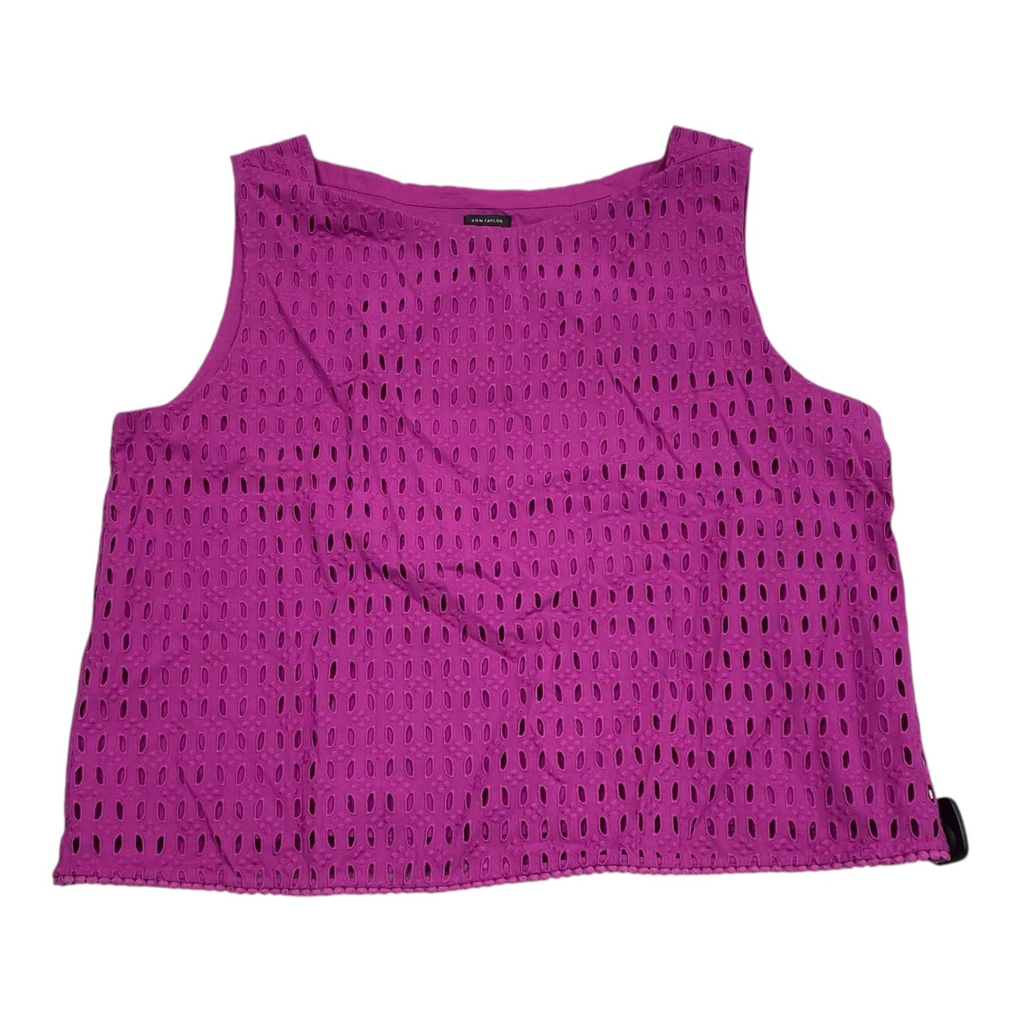 Top Sleeveless By Ann Taylor In Pink, Size:Xxl