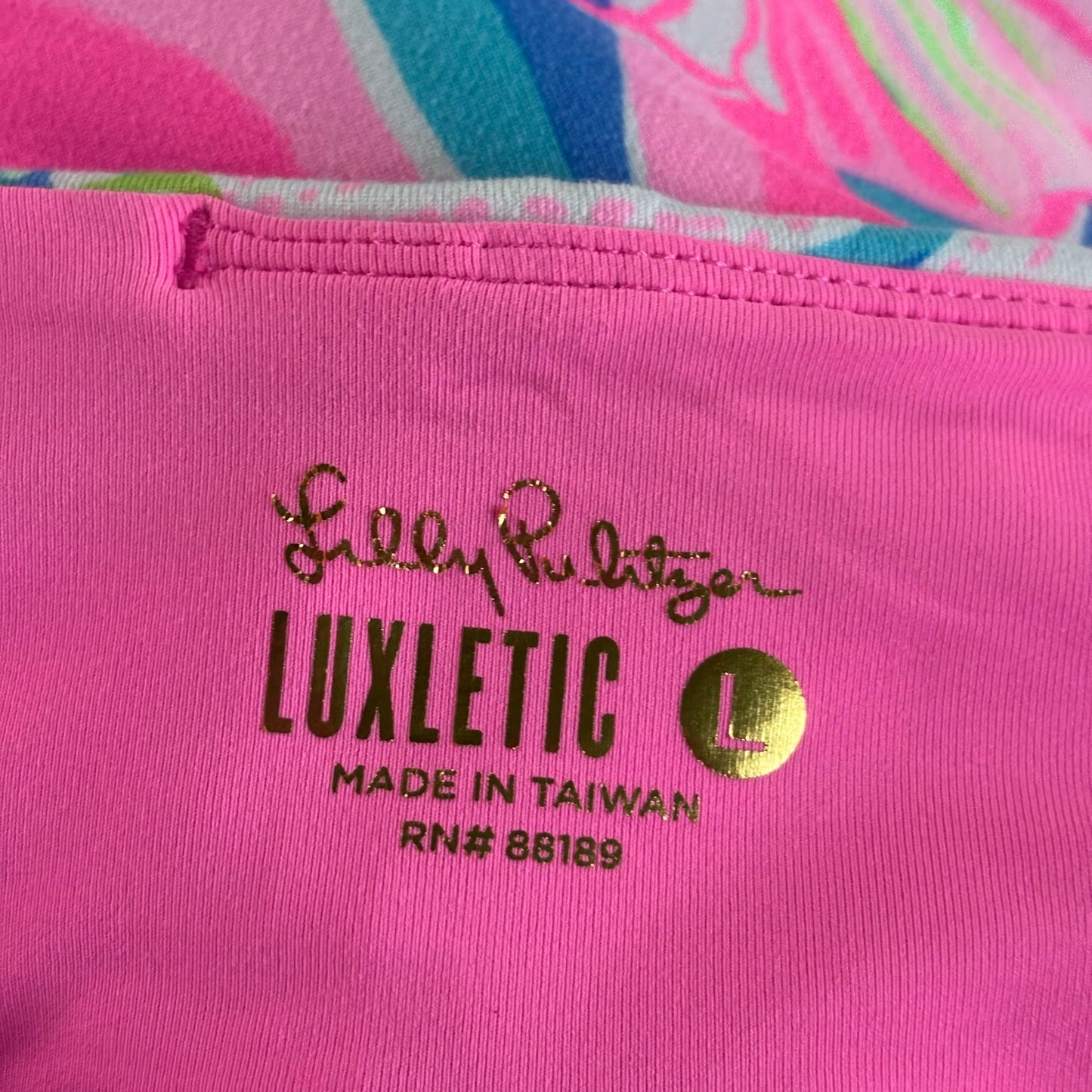 Pants Designer By Lilly Pulitzer In Blue & Pink, Size: L