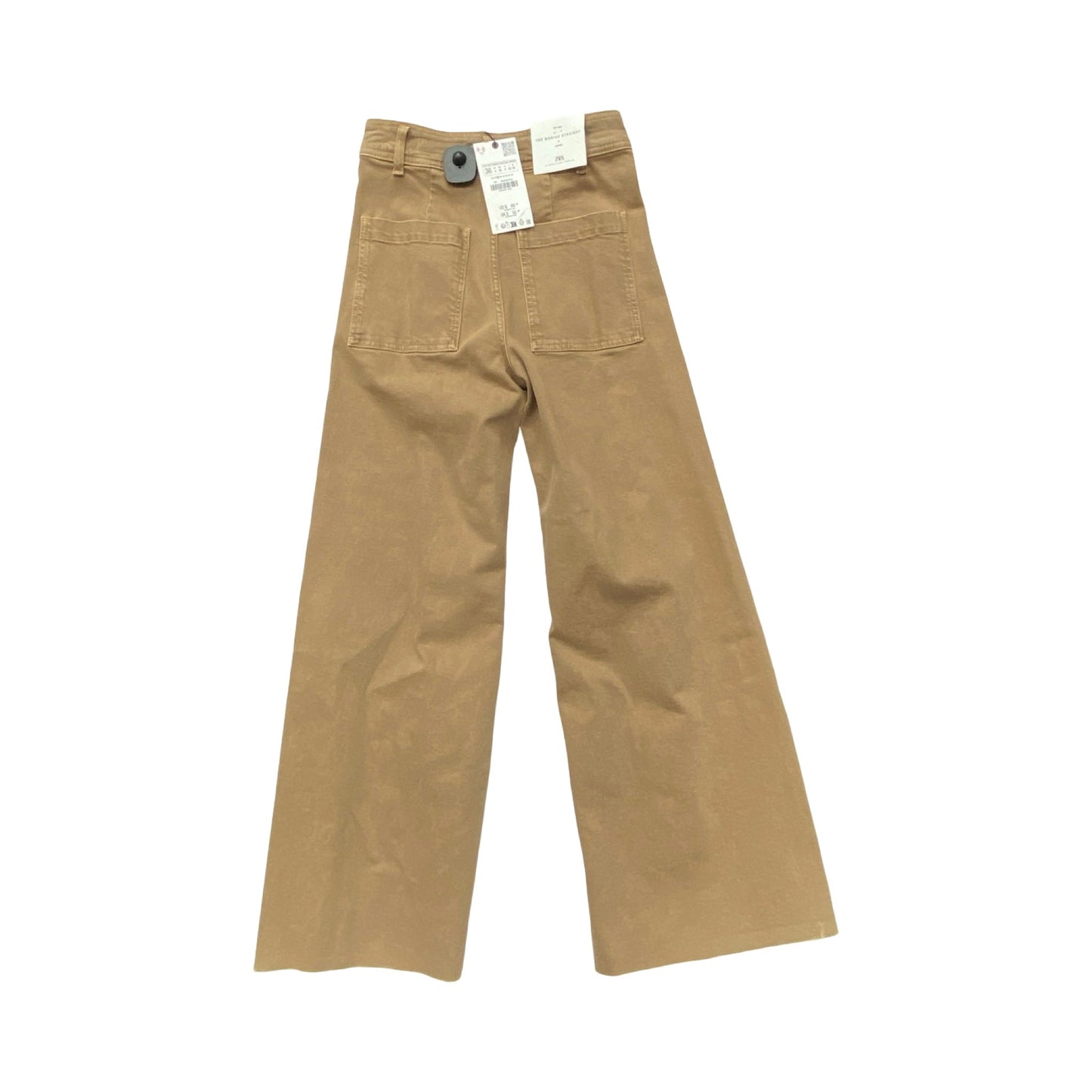 Jeans Wide Leg By Zara In Brown, Size:4