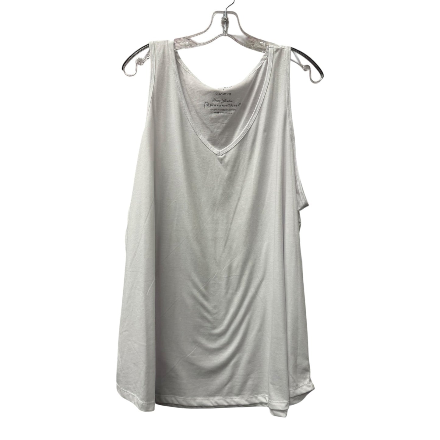 Top Sleeveless Basic By Torrid In White, Size:3X