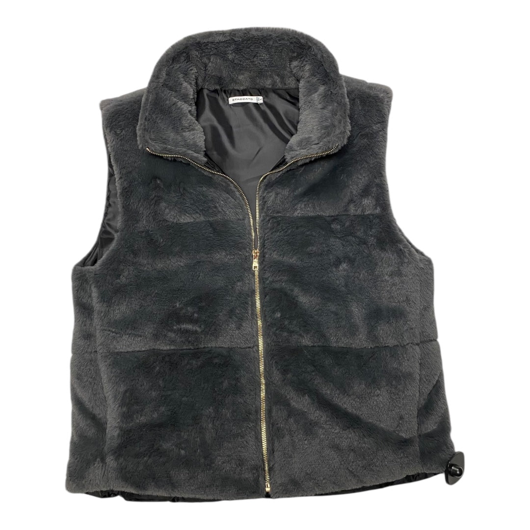 Vest Faux Fur & Sherpa By Staccato In Grey, Size:L