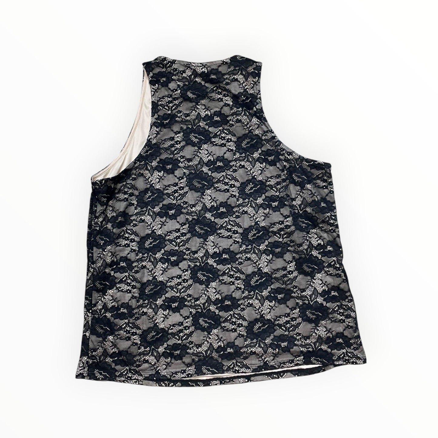 Top Sleeveless By Torrid In Black & Cream, Size:L