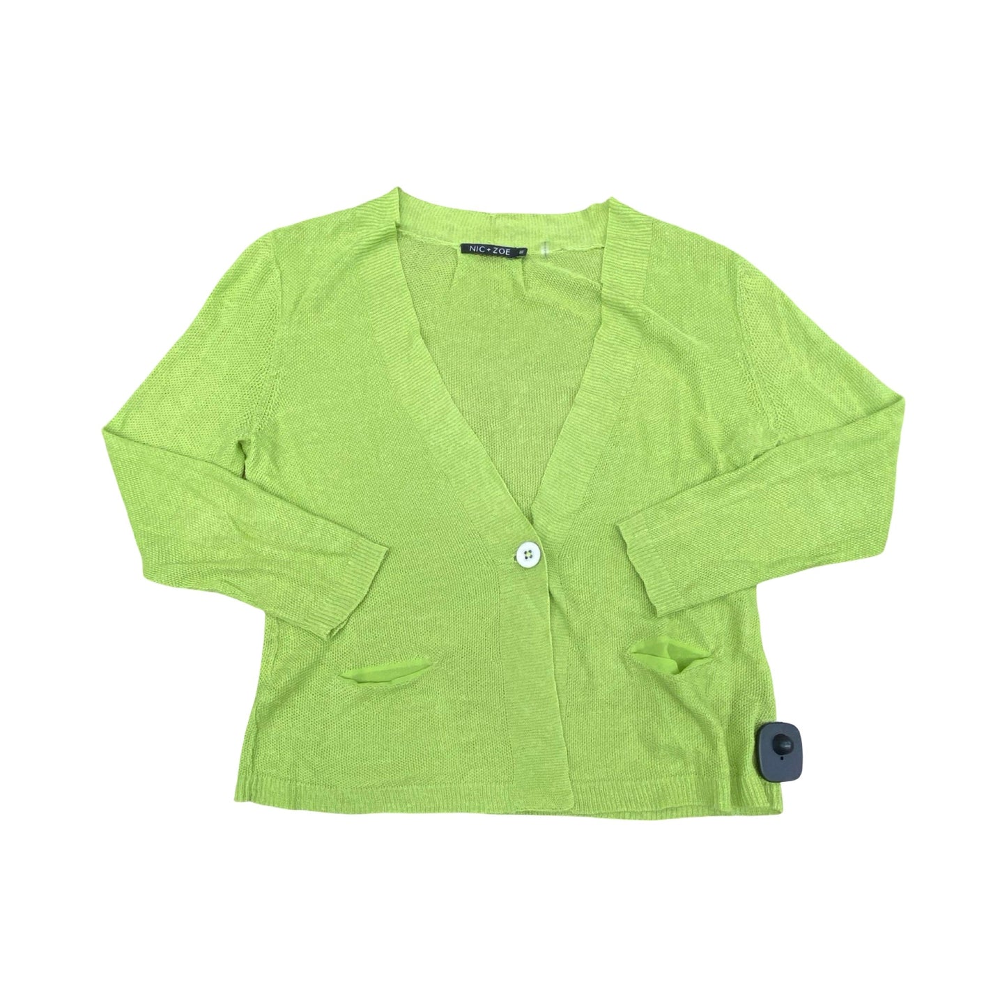 Sweater Cardigan By Nic + Zoe In Green, Size:M