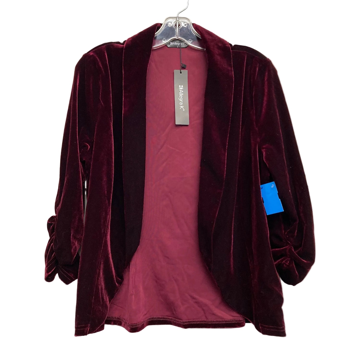 Blazer By Allegra K In Maroon, Size:L