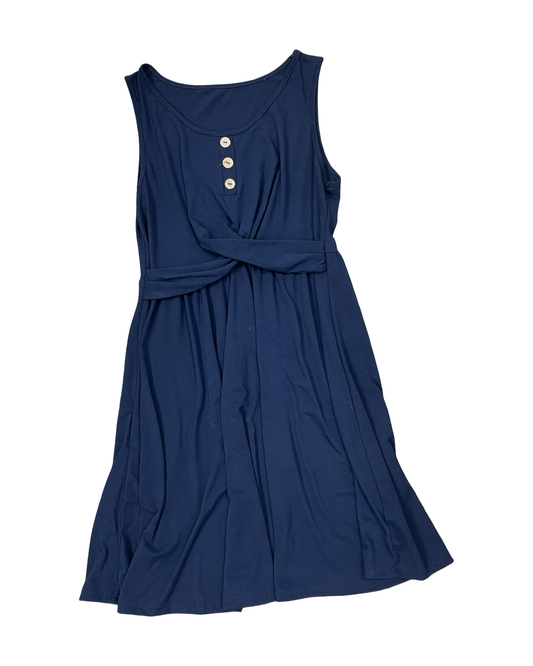 Dress Casual Midi By Shein In Blue, Size:L