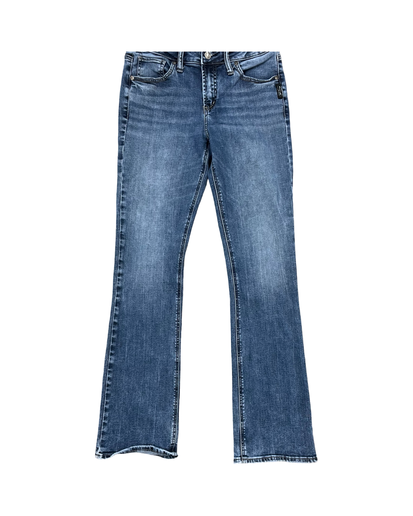Jeans Boot Cut By Silver In Blue Denim, Size:6