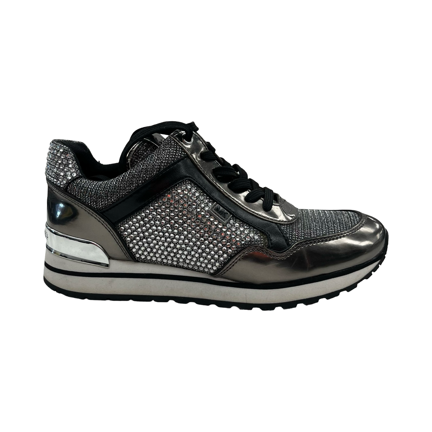 Shoes Designer By Michael Kors In Silver, Size:6.5