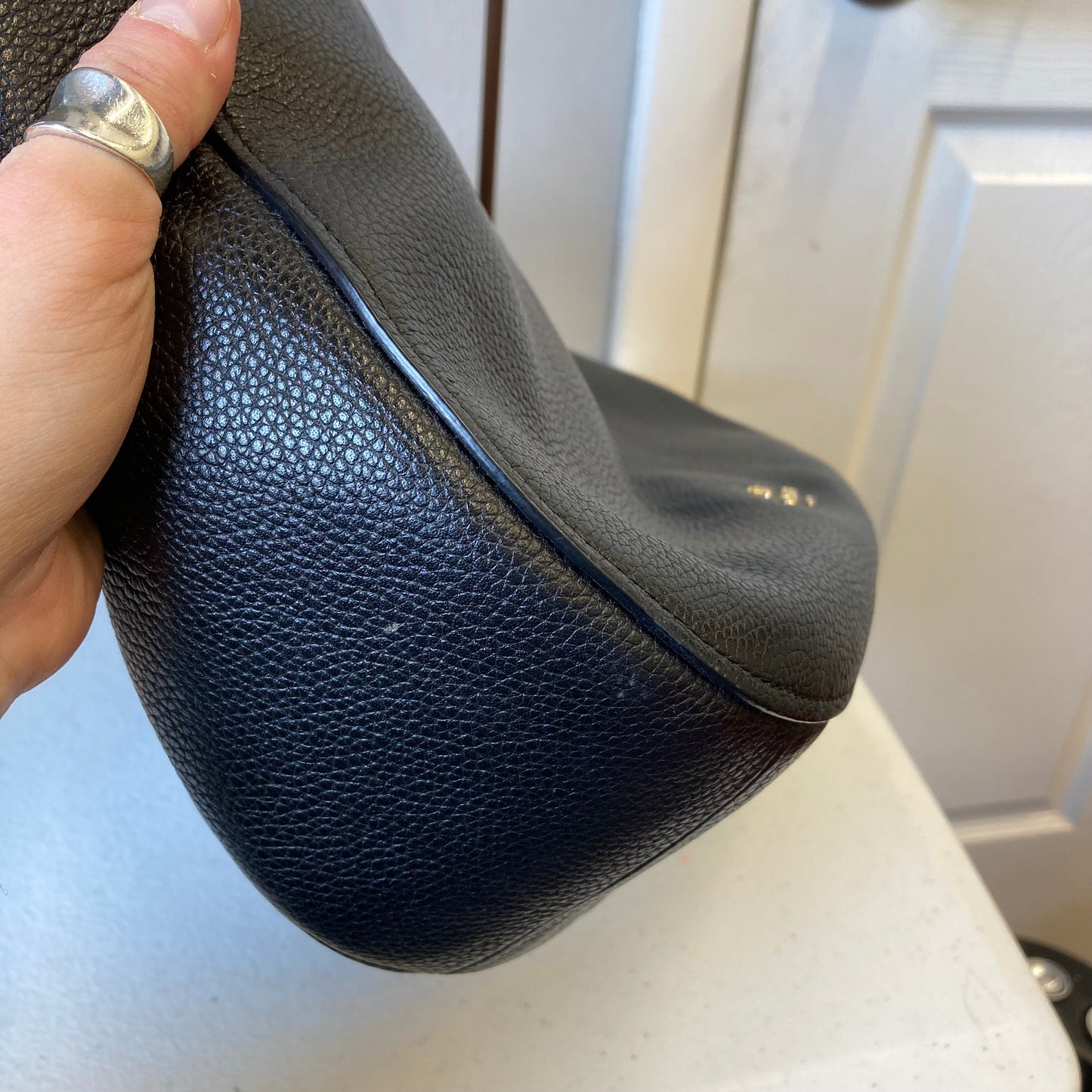 Handbag Designer By Coach In Black, Size:Large