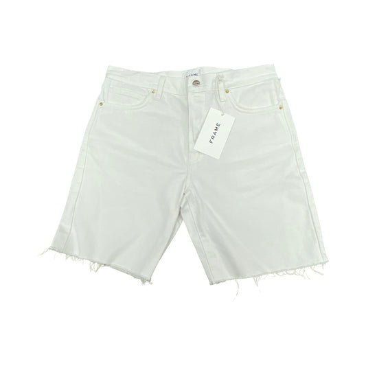 Shorts By Frame In White Denim, Size:4