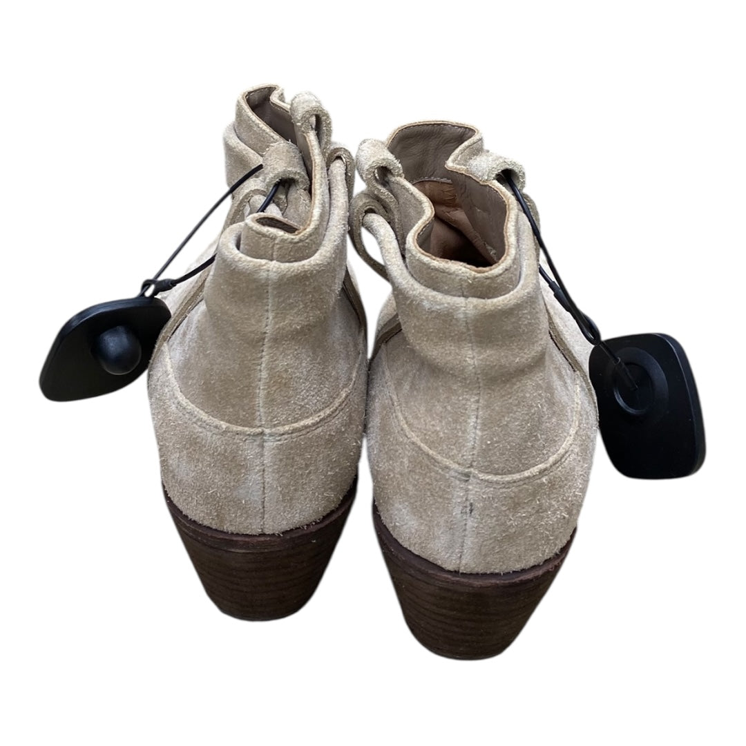 Boots Ankle Heels By Joie In Beige, Size:7.5