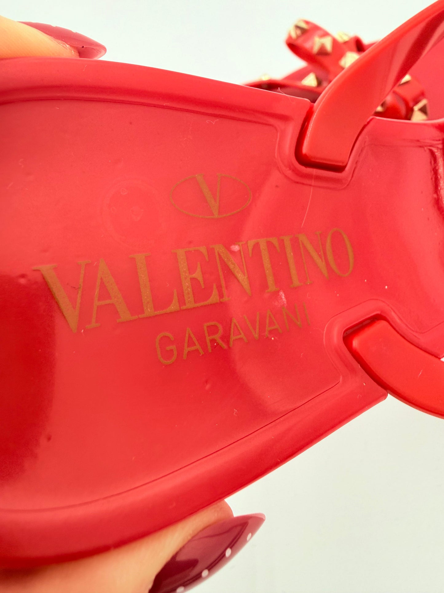 Sandals Luxury Designer By Valentino-Garavani In Red, Size:8.5