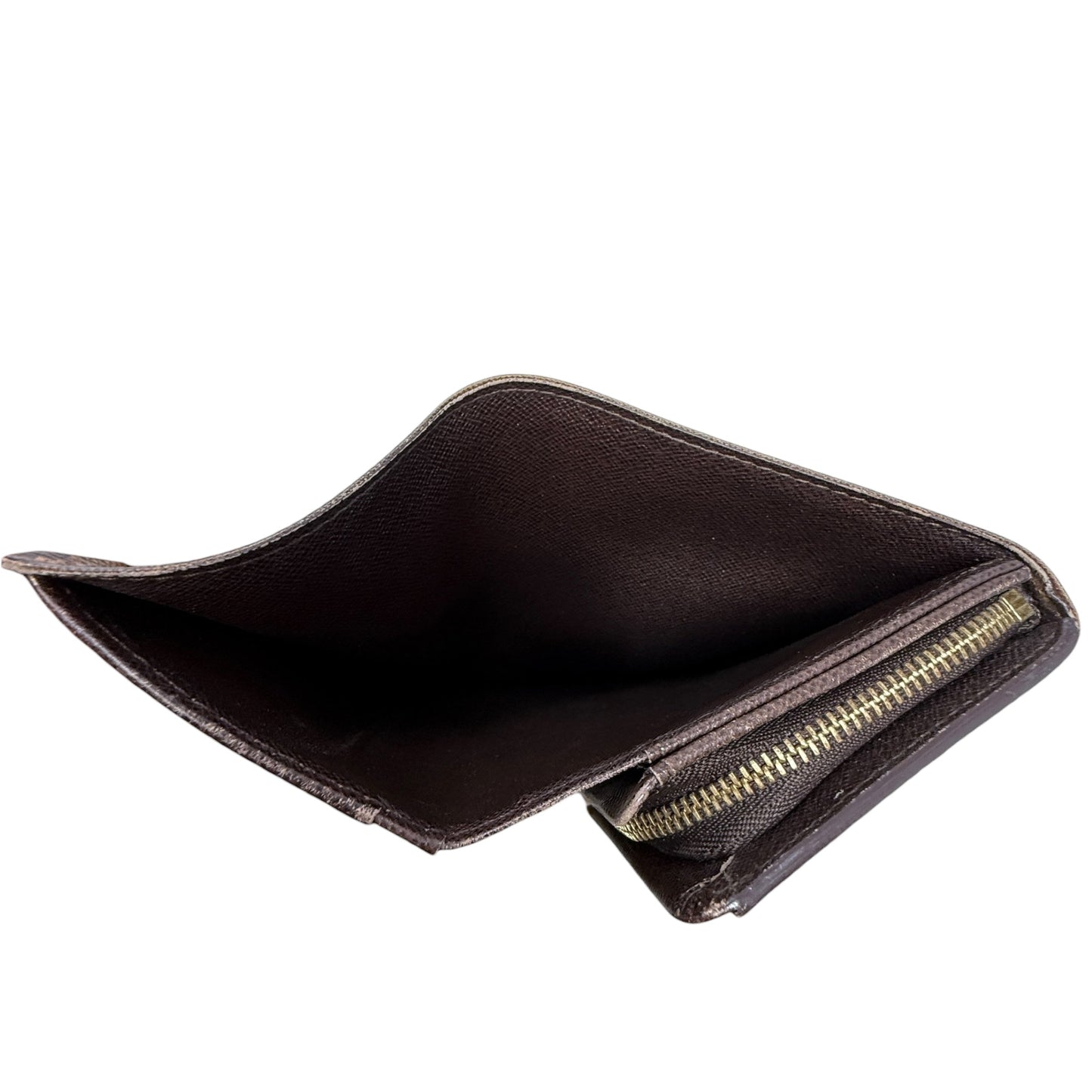 Damier Ebene Porte-Monnaie Tresor Wallet Luxury Designer By Louis Vuitton, Size: Large