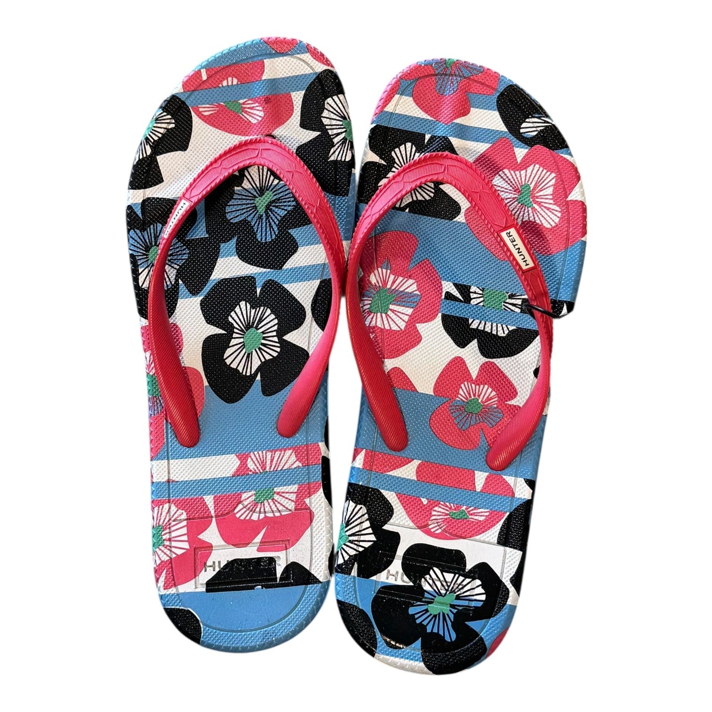 Sandals Flip Flops By Hunter In Multi, Size:8