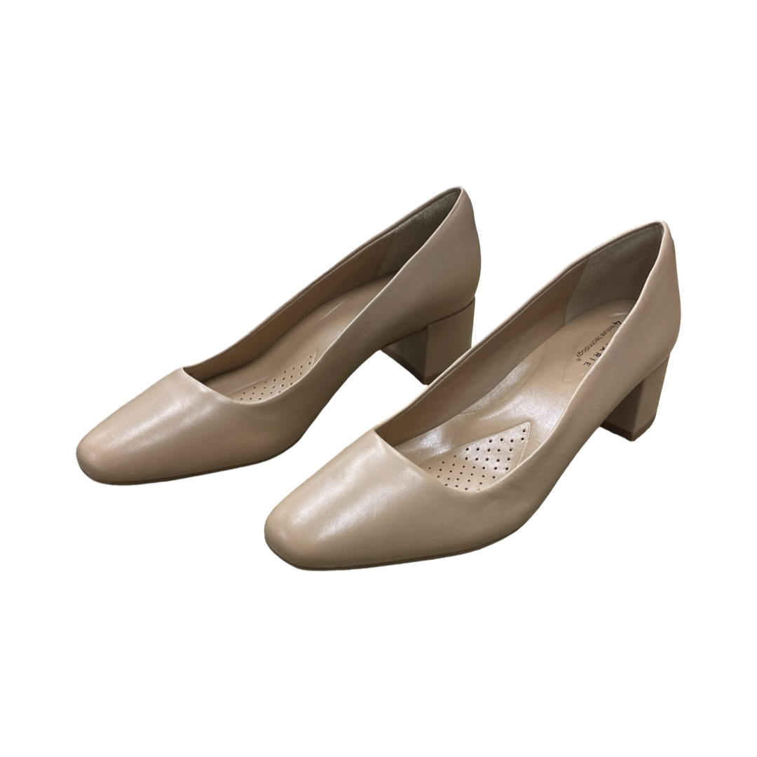 Shoes Heels Block By Alex Marie In Beige, Size:9.5