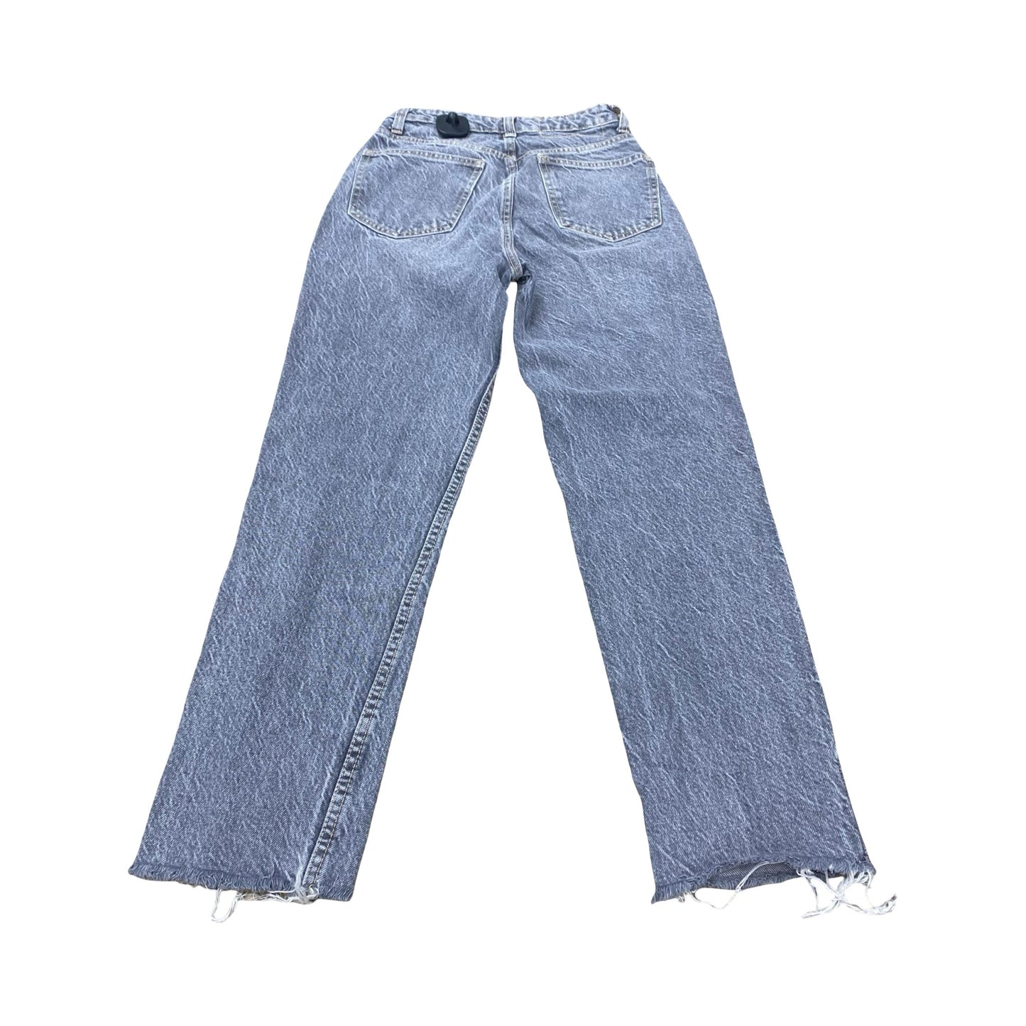 Jeans Straight By Zara In Grey Denim, Size:0
