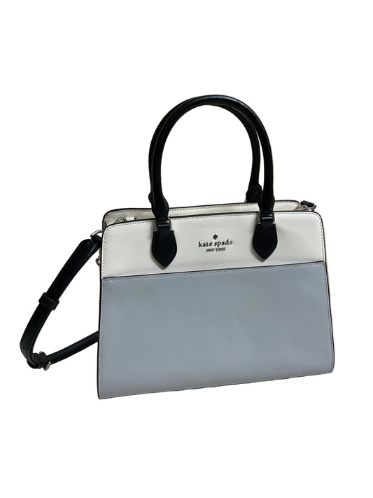 Handbag Designer By Kate Spade In Grey & White, Size:Medium