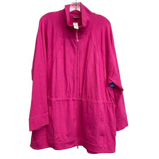Athletic Jacket By Talbots In Pink, Size:3X