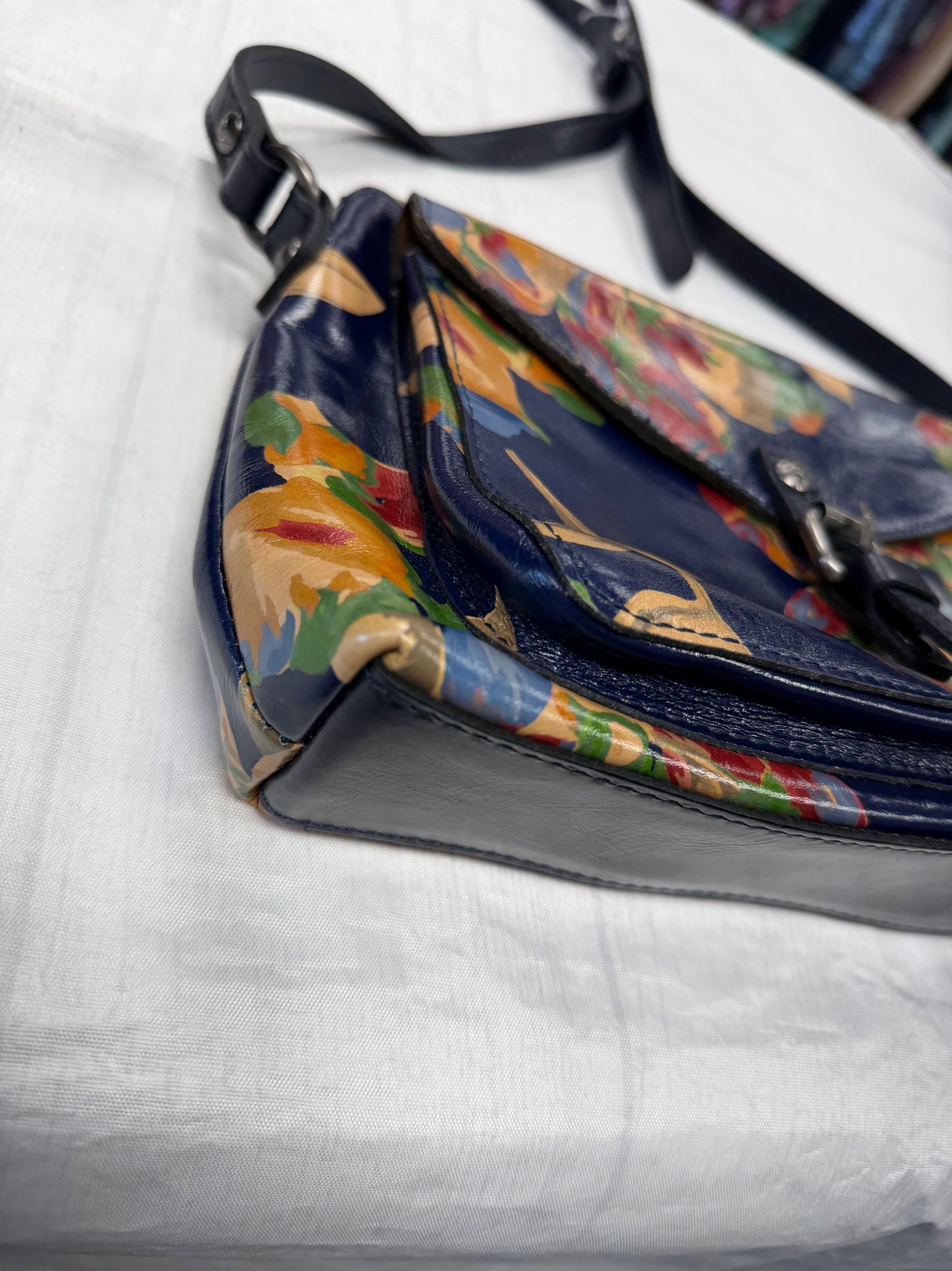 Crossbody Designer By Patricia Nash In Blue, Size:Medium