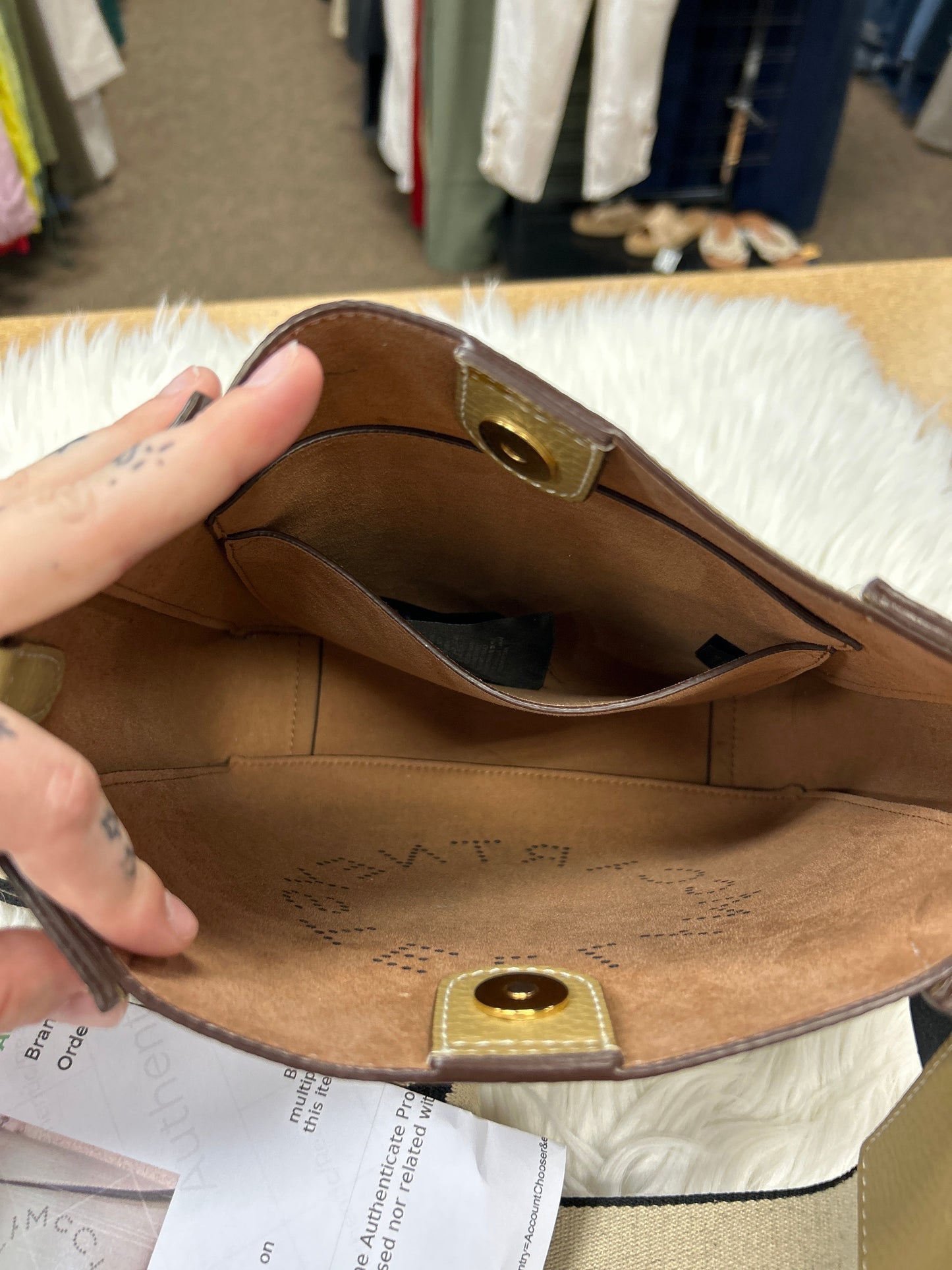 Handbag Luxury Designer By Stella Mccartney In Tan, Size:Medium