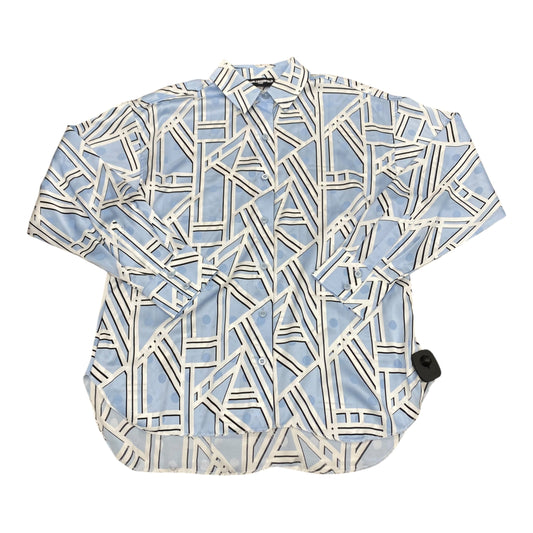 Top Ls Designer By Karl Lagerfeld In Blue & White, Size:S