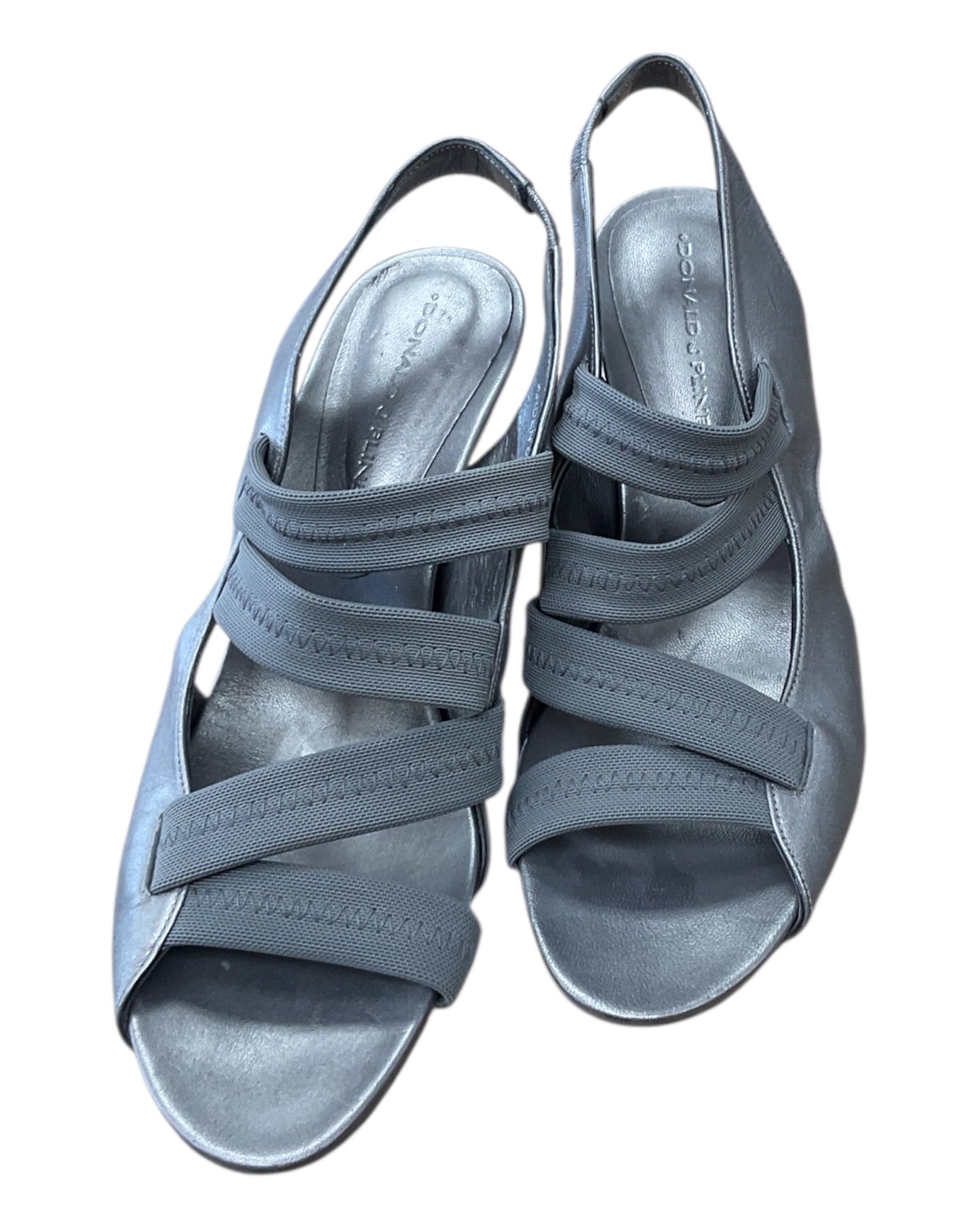 Sandals Heels Kitten By Donald Pliner In Grey, Size:7.5