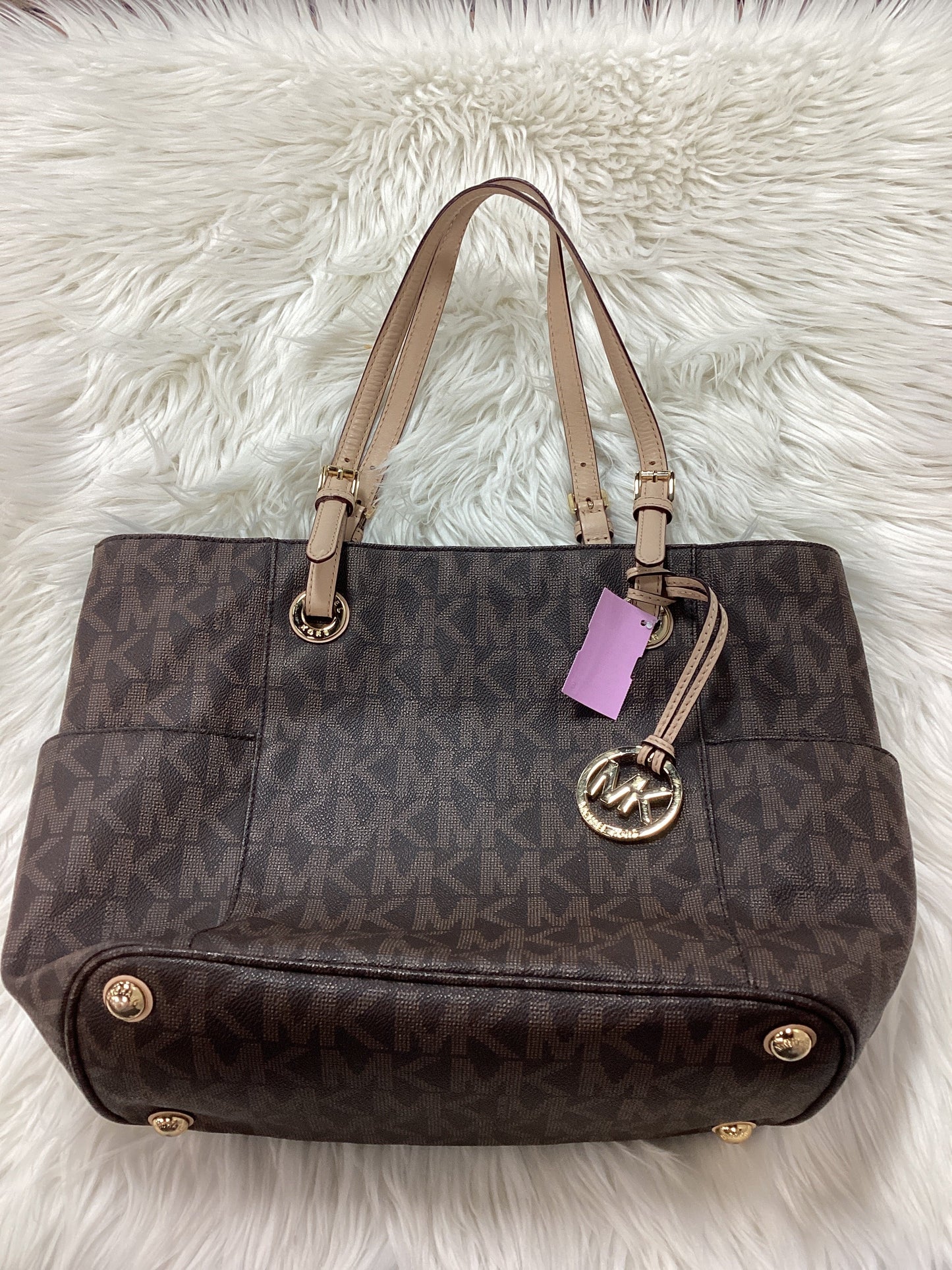 Handbag Designer By Michael Kors In Brown, Size:Large