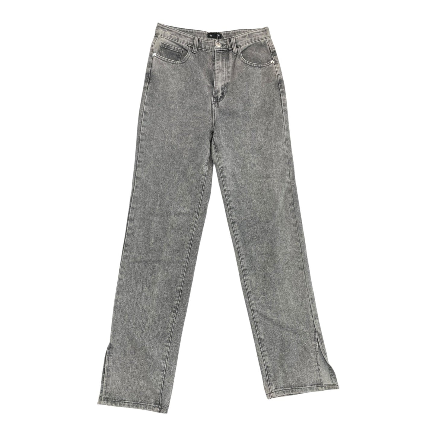 Jeans Straight By Pretty Little Thing In Grey, Size:6