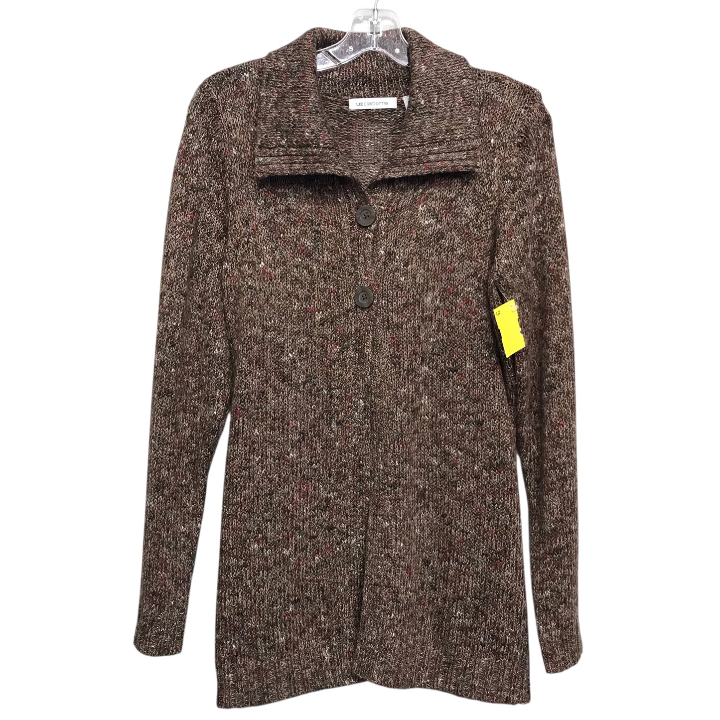 Sweater Cardigan By Liz Claiborne In Brown, Size:M