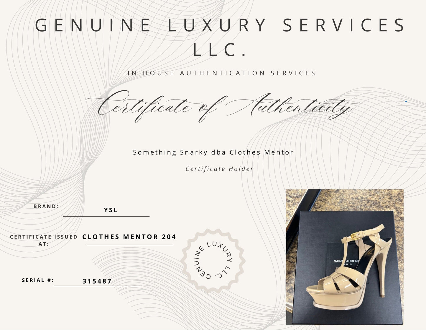 Yves Saint Laurent YSL Tribute Platform Sandals, Size: 7