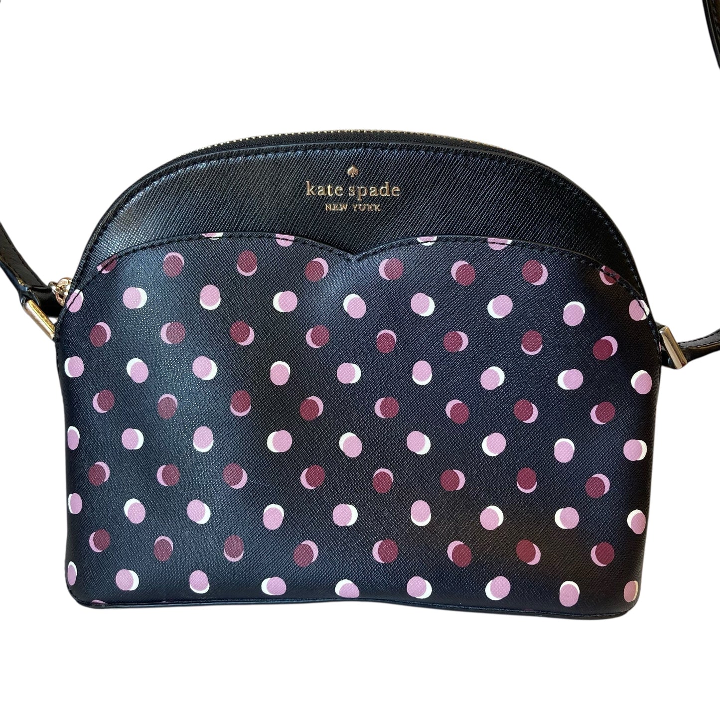 Crossbody Designer By Kate Spade In Black & Pink, Size:Small