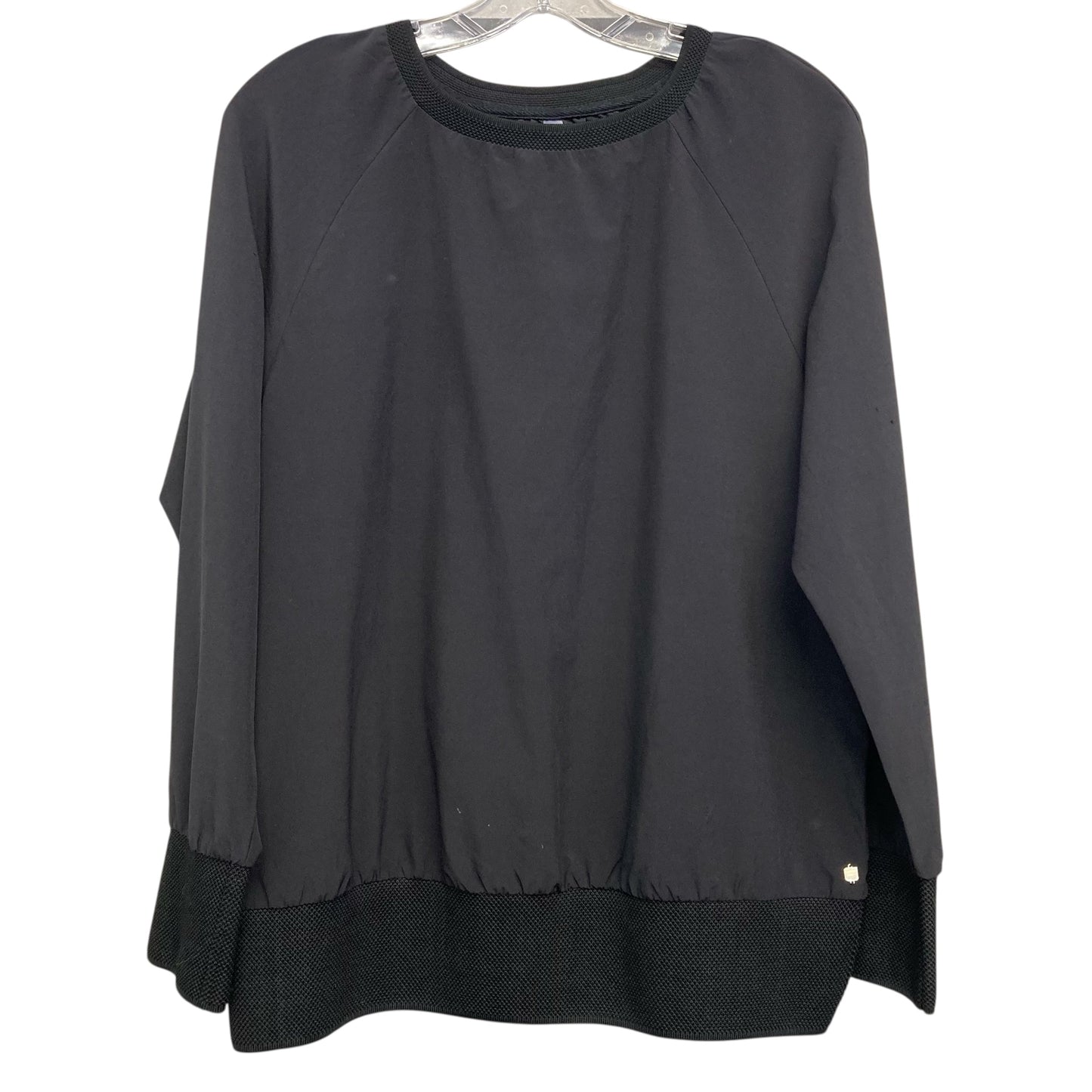 Athletic Top Ls Crewneck By Fabletics In Black, Size:S