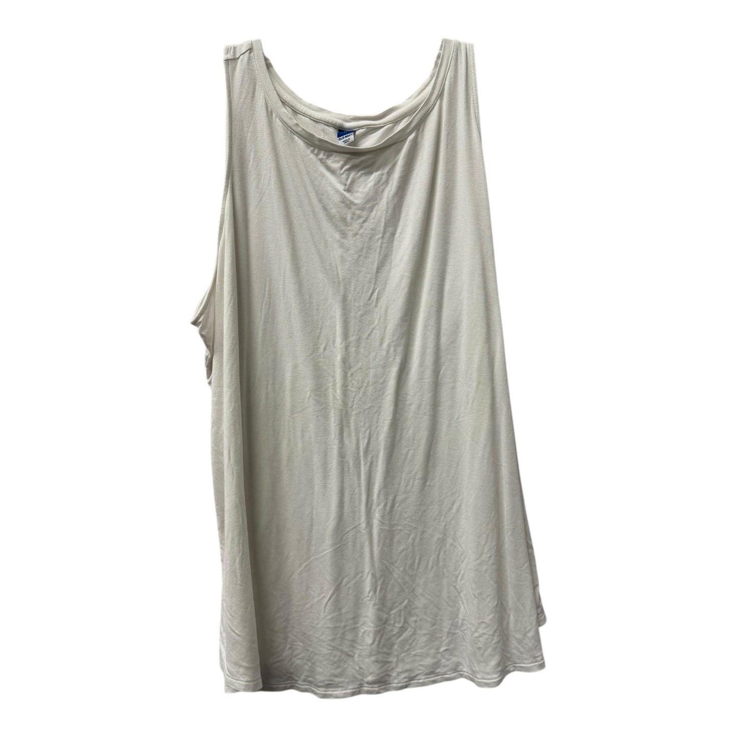 Top Sleeveless Basic By Old Navy In White, Size:3X