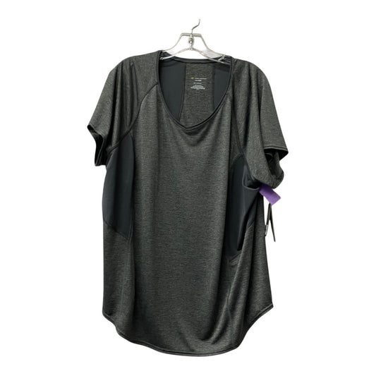 Athletic Top Ss By Tek Gear In Grey, Size:2X