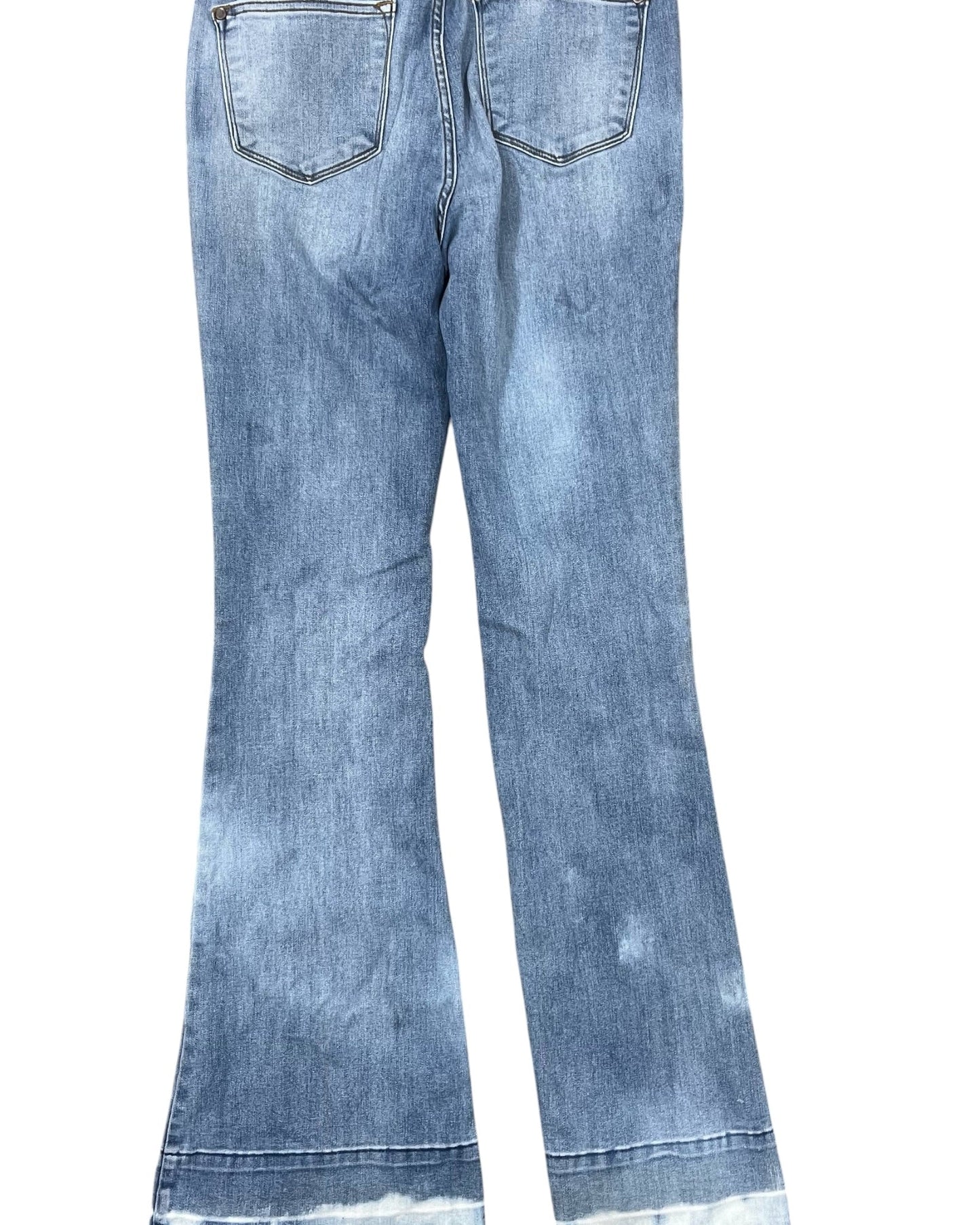 Jeans Flared By Judy Blue In Blue Denim, Size:6