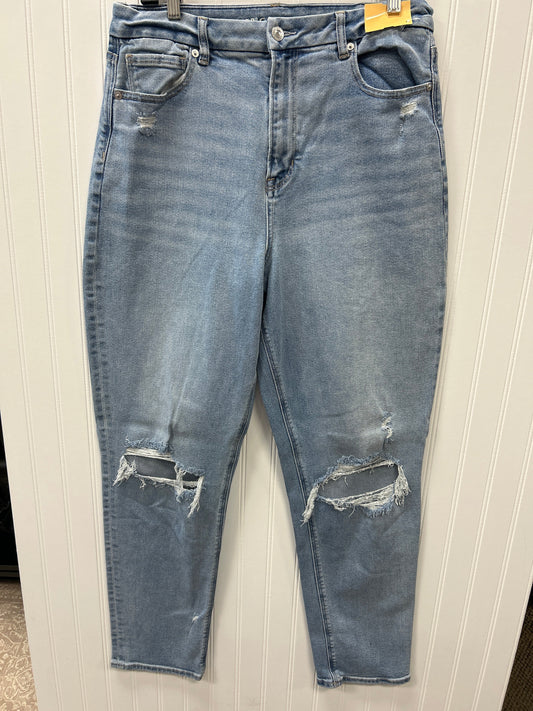 Jeans Wide Leg By American Eagle In Blue Denim, Size:14L