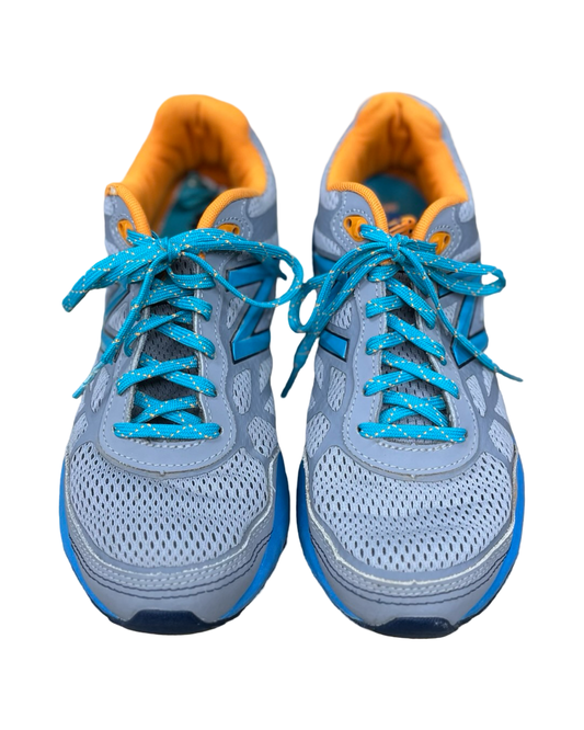 Shoes Athletic By New Balance In Grey & Orange, Size:9.5