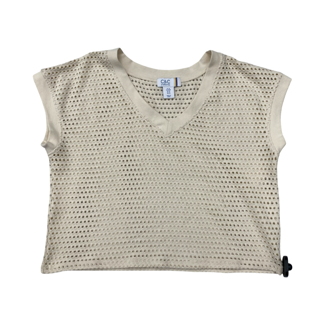 Top Sleeveless By C And C In Cream, Size:M