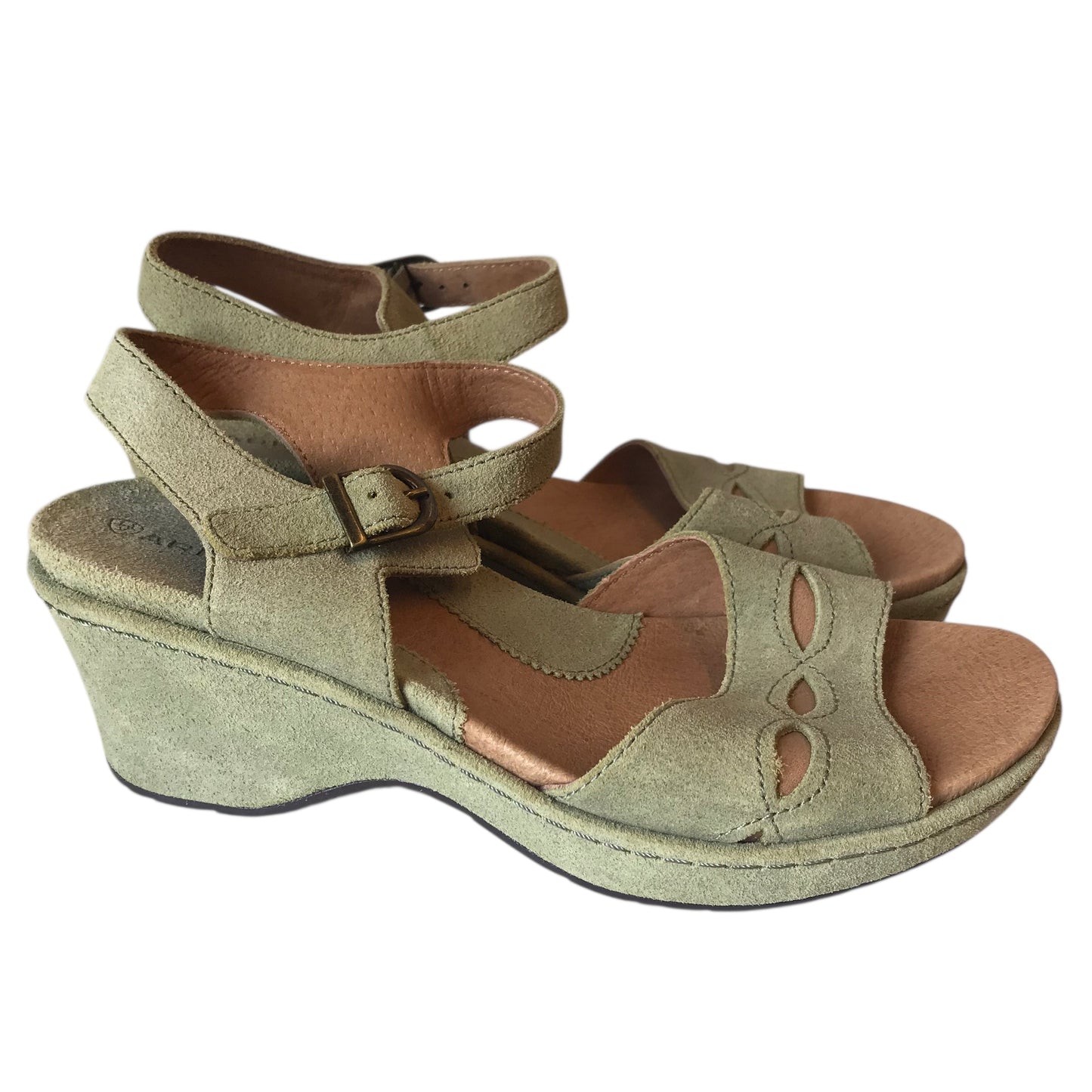 Sandals Heels Wedge By Ariat In Green, Size:7.5