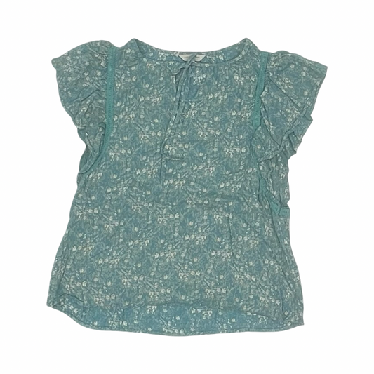 Blouse Ss By Lucky Brand In Blue, Size:S