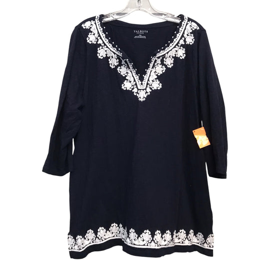 Top Ls By Talbots In Navy, Size:2X