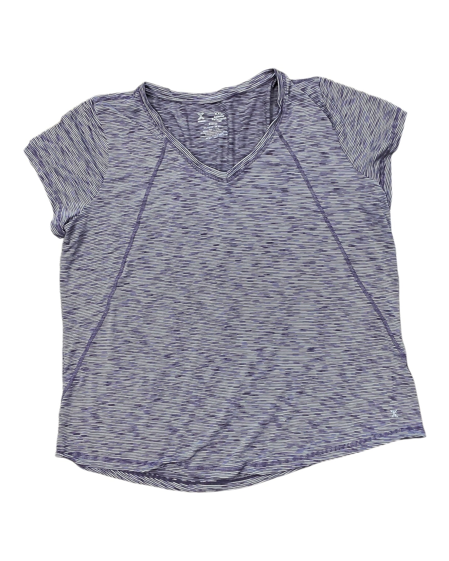 Athletic Top Ss By Xersion In Purple, Size:1X