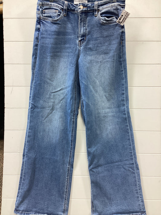 Jeans Wide Leg By Flying Monkey In Blue Denim, Size:6